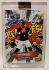 CJ STROUD RC #23 /25 COMIX PLAYOFFS FOOTBALL WILD CARD ALUMINATION 2023