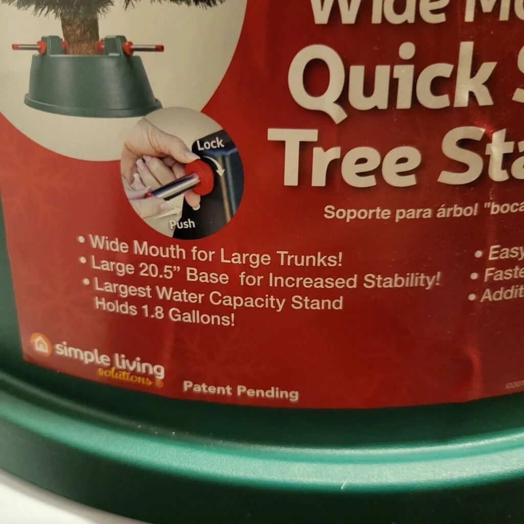 Wide Mouth Quick Set Christmas Tree Stand Up To 8 feet tall Large