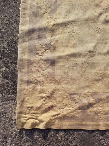 Distressed Vintage traditionelle Handarbeit Wolle mehrfarbig Aubusson 135x71cm - Bild 3 von 12