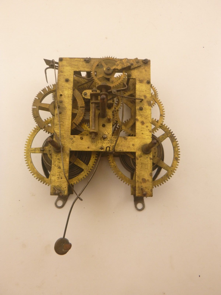 Antique Ingraham Day Kitchen Wall Clock Movement w/ Gong Untested