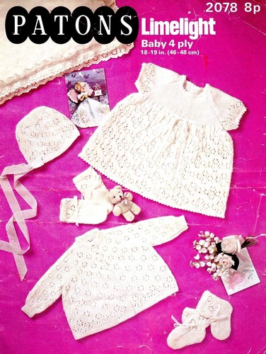 VINTAGE~CARDIGAN~KLEID~HAUBE~STIEFEL~HANDSCHUHE STRICKMUSTER GR. 18"-19" (Z 36)