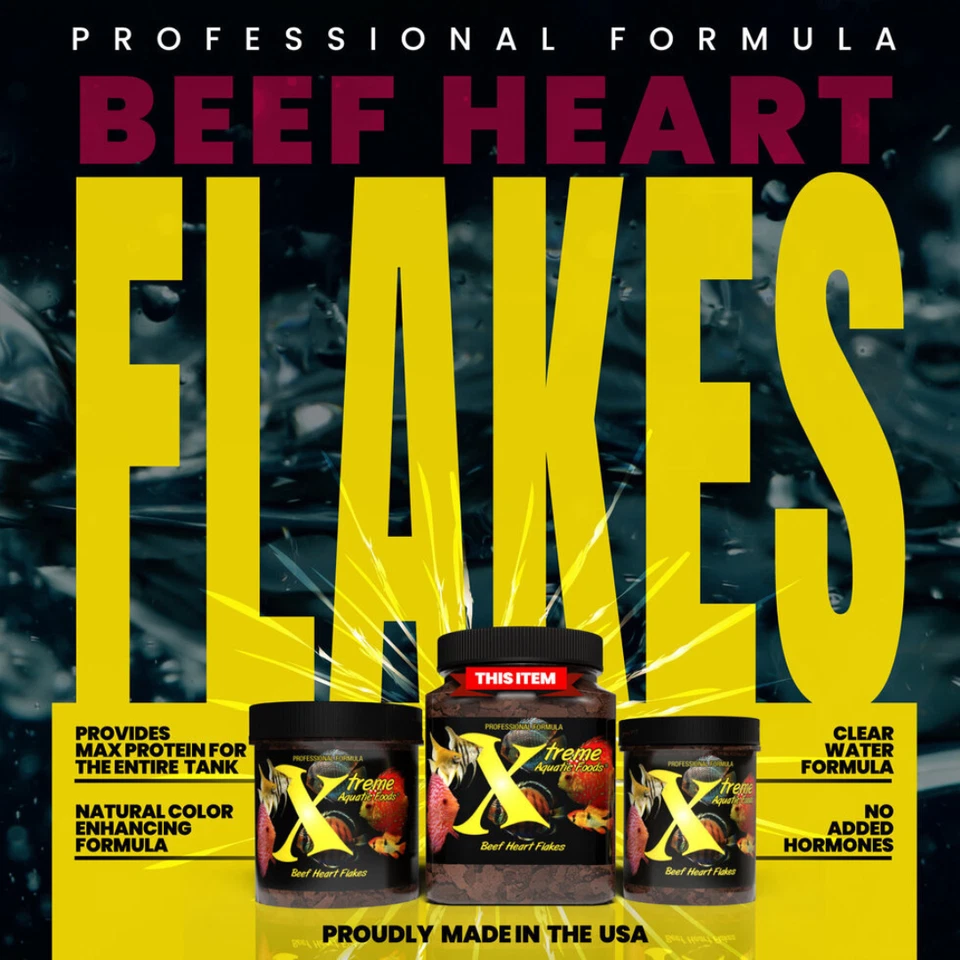 Xtreme Beef Heart Flake  Fish Food - Xtreme Aquatic Foods - Image 2 of 3