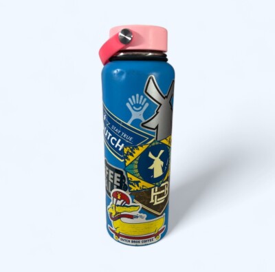 Hydro Flask Water Bottle 40 Insulated BPA Free BLUE PINK W STICKERS 