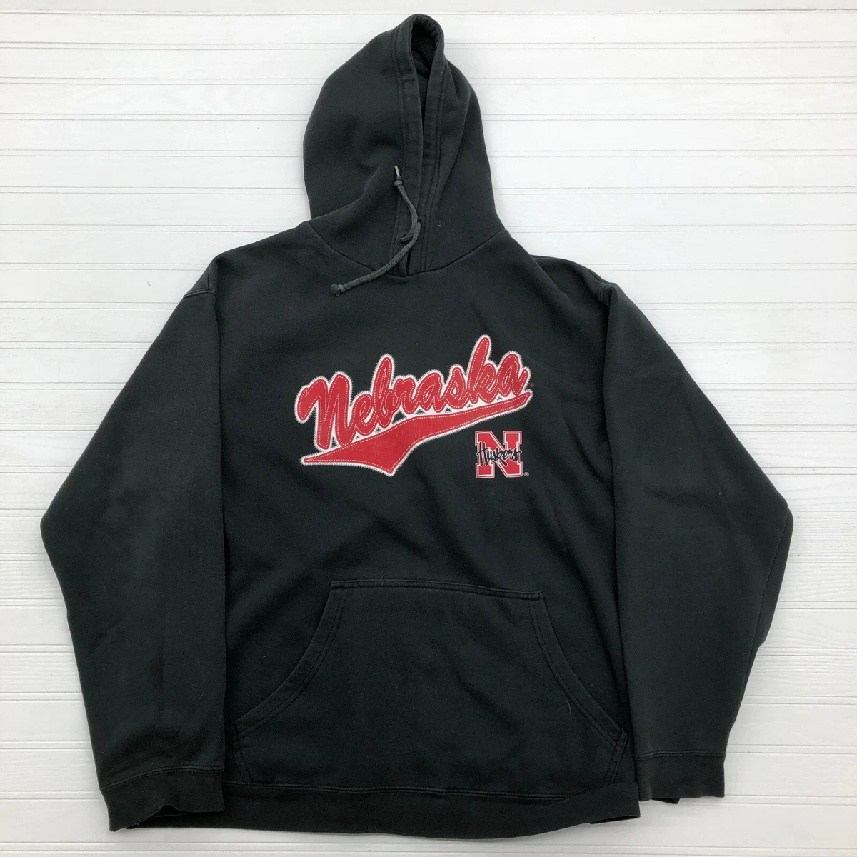 Vintage NCAA Black Nebraska Corn Huskers Pullover Sweatshirt Adult Size L |  eBay