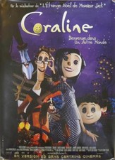 CORALINE - HENRY SELICK - RARE REGULAR LARGE ROLLED FRENCH MOVIE POSTER