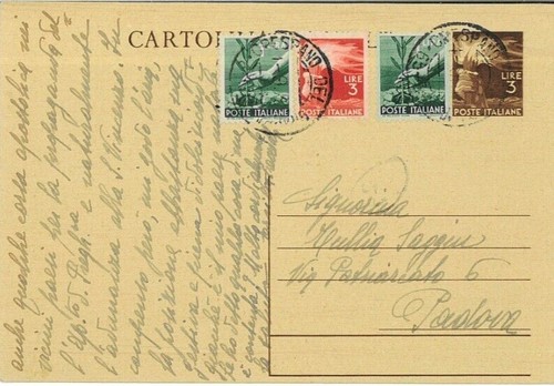 Cartoline Postali N. 2. Da L. 3 democratica, vedi francobolli aggiunti - Foto 2 di 4