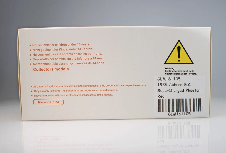 Auburn 851 1935 sobrealimentado Phaeton, abierto - rojo 1:43 GLM GLM 161105 Foto 4 de 4