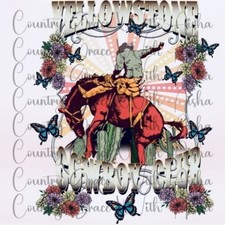 Sublimation Transfer Print Cowboys Club Ready to Press Heat Transfer