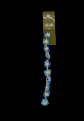 Bead Landing Polymer Clay Blue Flower Fashion Beads - 10 Pc **