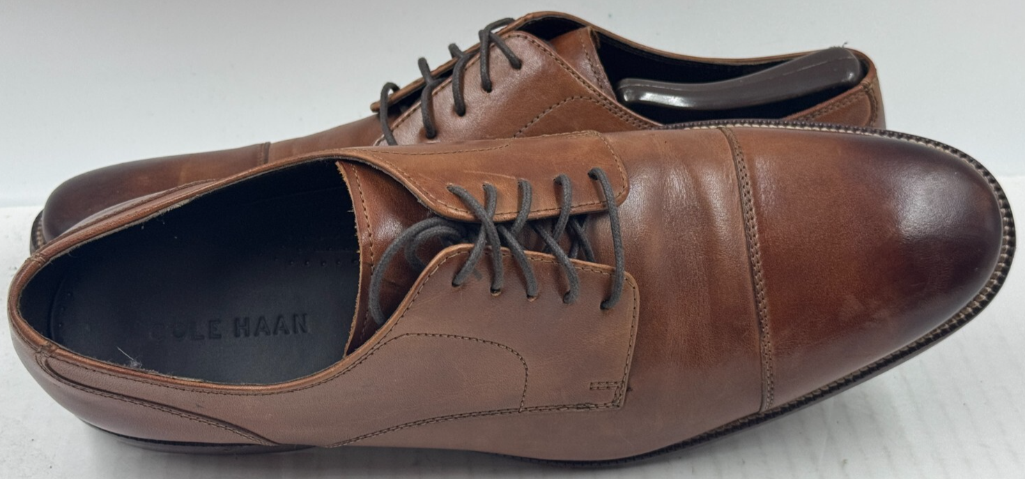 SAOLA Scarpe eleganti uomo Cole Haan Benton II 10 5 marrone pelle berretto Oxford C24120