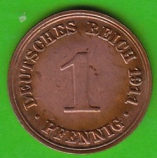 Kaiserreich 1 Pfennig 1911 A in vz-st etwas gereinigt nswleipzig