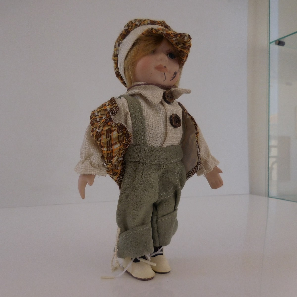 Poupée Mini Mannequin Gavroche Celluloïd Vintage - 21 Cm - Traits Crayon Visage - Lot Collection