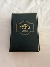 Vintage 1972 The Merck Manual 12th Twelfth Edition Tabbed Medical Book