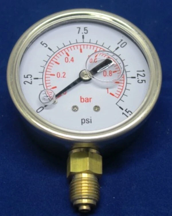 PARQUIP 63 mm Hydraulic Pressure Gauge , 1,2,4,6,11,20,25,40,60,120,200,250,400,600,bar.
