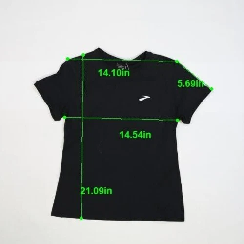 Brooks Distance 短袖 2.0 印花黑色运动锻炼衬衫女式 XS — 第 2/4 张图片