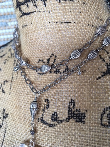 Collana CA Studio perle in argento sterling con cuore in argento fine 32" - Foto 9 di 12