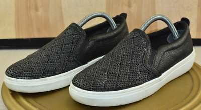 Skechers Goldie Diamond Darling Women's Shoes Size 6.5 Black Slip on Sneakers