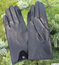  BRAND NEW Black Classic Length Lambskin Leather Gloves BRAND NEW 
