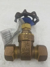 Matco 519T03   1/2"  Compression Gate Valve Brass