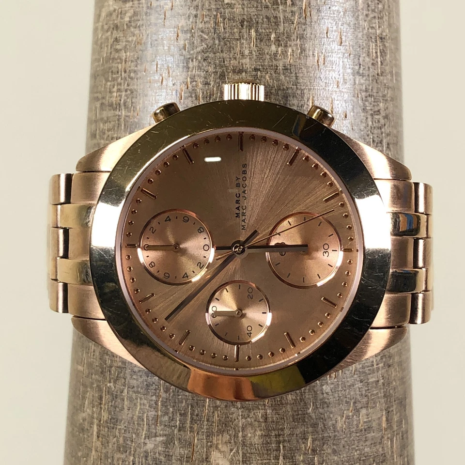 Женские кварцевые часы Marc by Marc Jacobs MBM3394 Dress цвет розового золота 35 мм 6 3/4 дюйма - Изображение 2 из 4