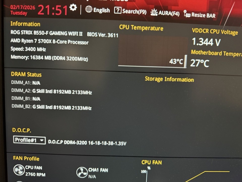 CPU+MB+RAM Combo-AMD Ryzen 7 5700X+ASUS ROG STRIX B550-F GAMING WIFI+ ...