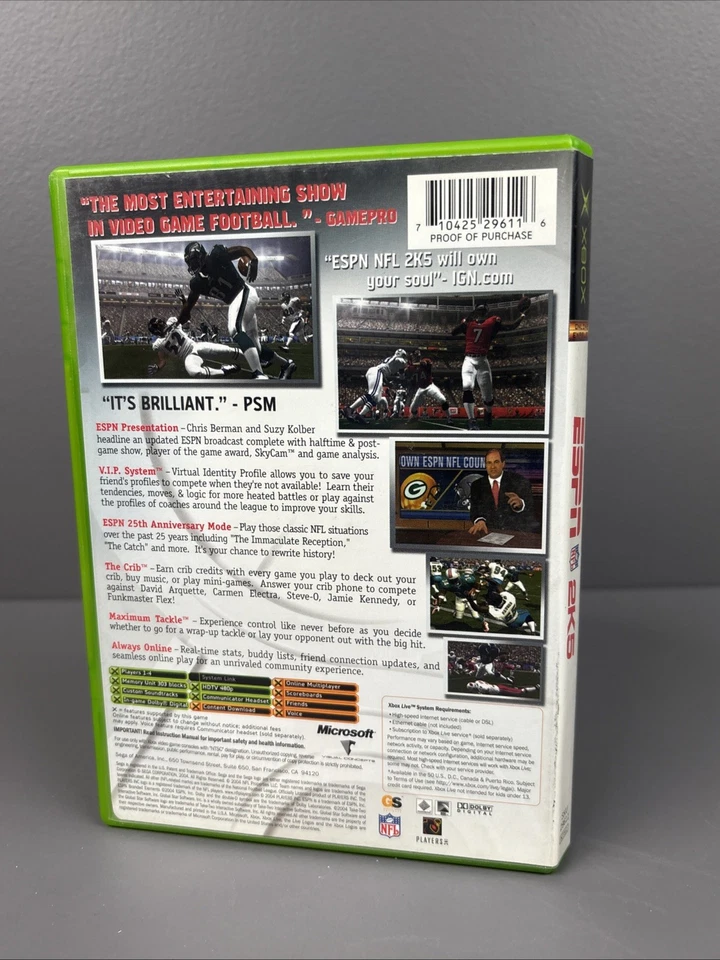 ESPN NFL NBA MLB 2K5 FIFA 2005 (Microsoft Xbox, 2005) Complete Collection Used - Image 3 of 4