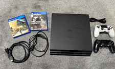 Sony PlayStation 4 Pro 1TB Game Console PS4 Pro Black  2 Controllers  2 Games
