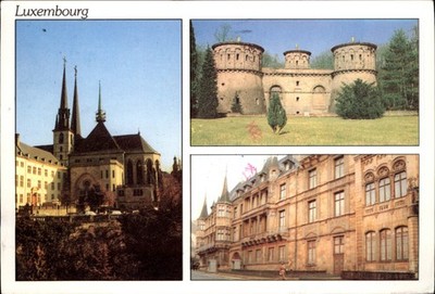 Cathedral Trois Glands Palais Luxembourg vintage postcard p565