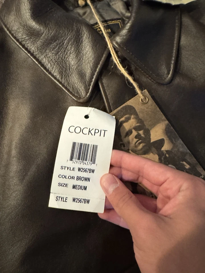 Chaqueta de vuelo para mujer Cockpit EE. UU. WASP A-2 talla M marrón piel de cordero cuero bombardero Foto 4 de 4