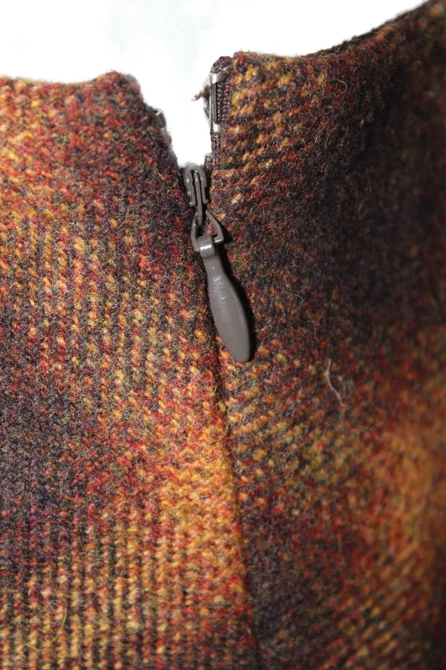 KORS Michael Kors Womens Wool Zip Lined Plaid Knit Pencil Skirt Brown Size 6 - Image 4 of 4