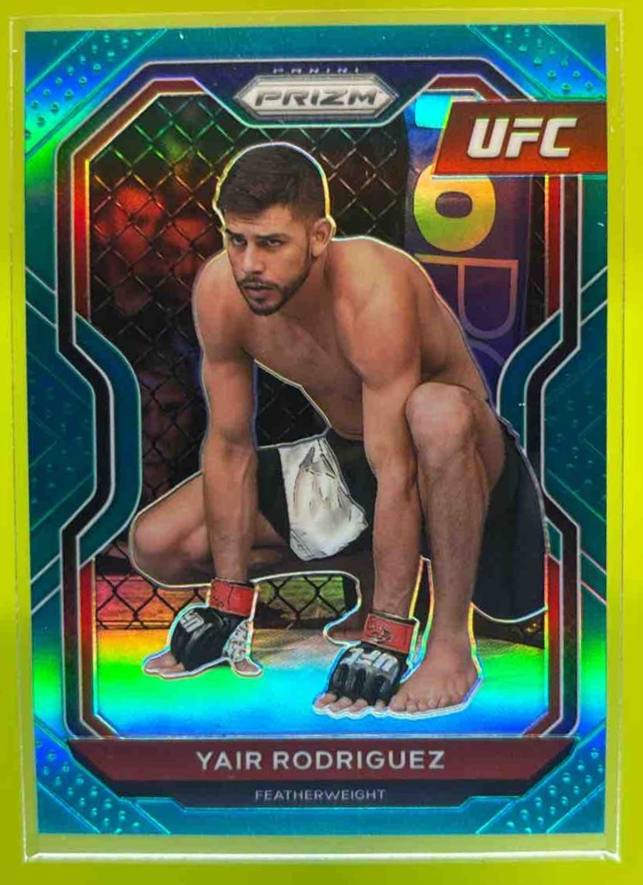 2021 Panini Prizm UFC Yair Rodriguez Teal Prizms /49 #73