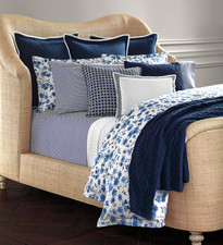 Ralph Lauren Home Adelaide Floral KING Duvet Cover Vintage Botanical Blue White