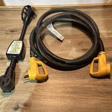 Camco Power Grip 15-Ft 50-Amp Camper/RV Extension Cord with RV Surge Protector