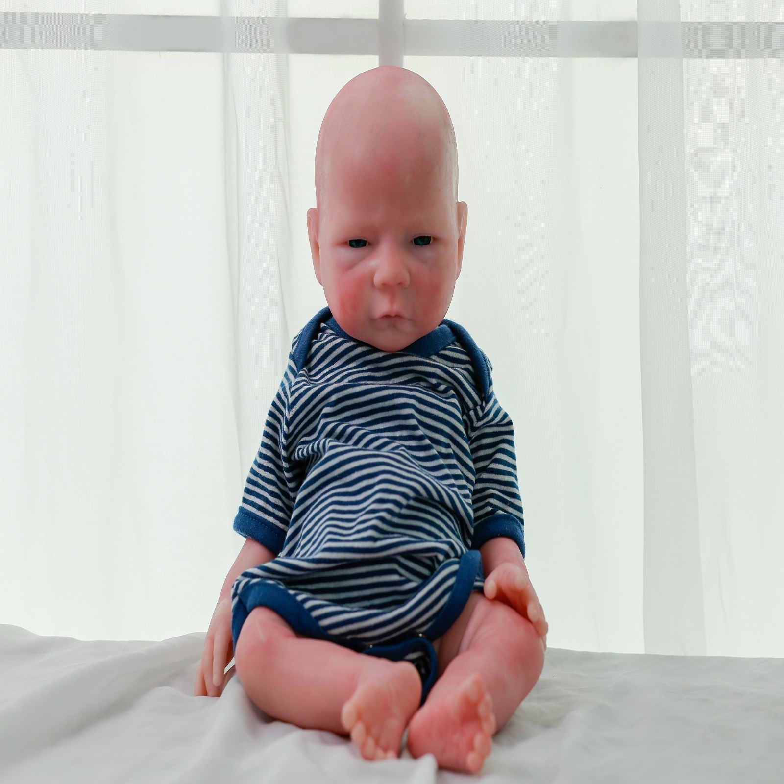 NEW 18.5" Drink-Wet System Lifelik Reborn Baby Girl Doll, Full Platinum Silicone