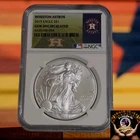 Houston Astros $1 American Silver Eagle 1oz .999 Limited Edition Label