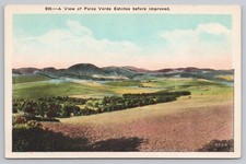 Palos Verdes Estates Before Improved California Postcard