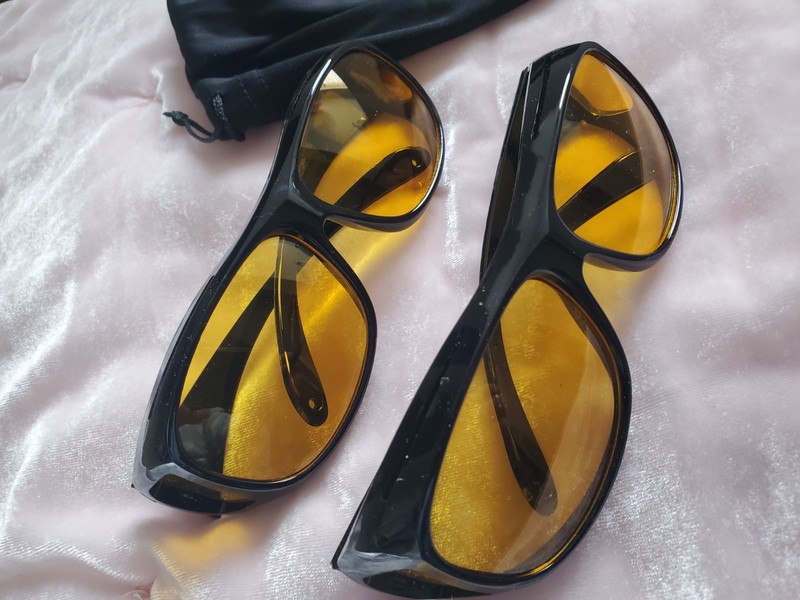 ​2 Pair Set Driving Night Vision/ Computer/ Polarized Night Sight Glasses- NEW
