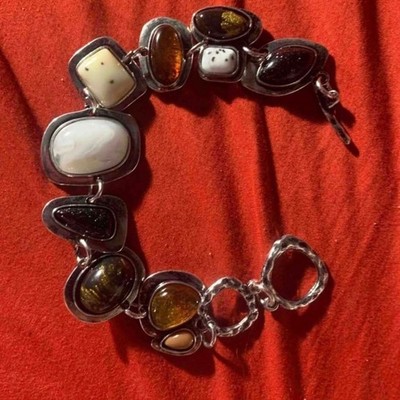 whimsical women s y2k chunky silver antique style chain bracelet