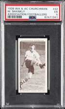 1939 W.A. & A.C. CHURCHMAN ASSOCIATION FOOTBALLERS-2ND SER #42 W. SHANKLY PSA 5