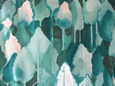 4-3/4 YDS PAINTED DESERT WATERCOLOR GREENS 100% COTTON HOFFMAN OOP