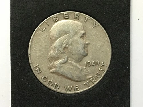 1949 P Franklin Half Dollar VF+/AU ** Bell Lines
