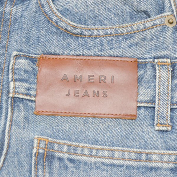 Ameri Overlap Fake Denim Cut-Off Pants 0292084004… - image 6