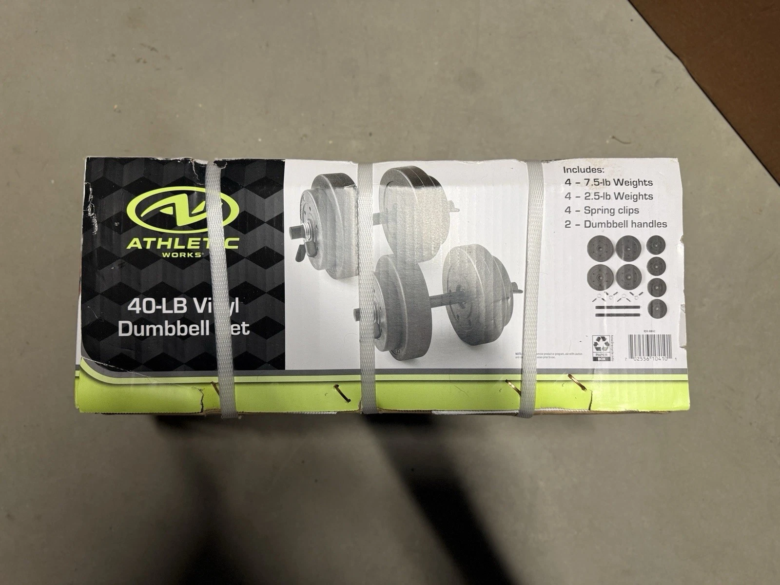 Athletic Works Adjustable 40-lb Vinyl Dumbbell Set with Handles, Clips, Weights