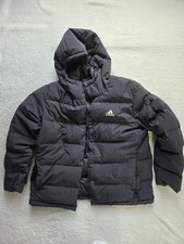 Adidas Black Duck Down Hooded Puffer Jacket Kids L