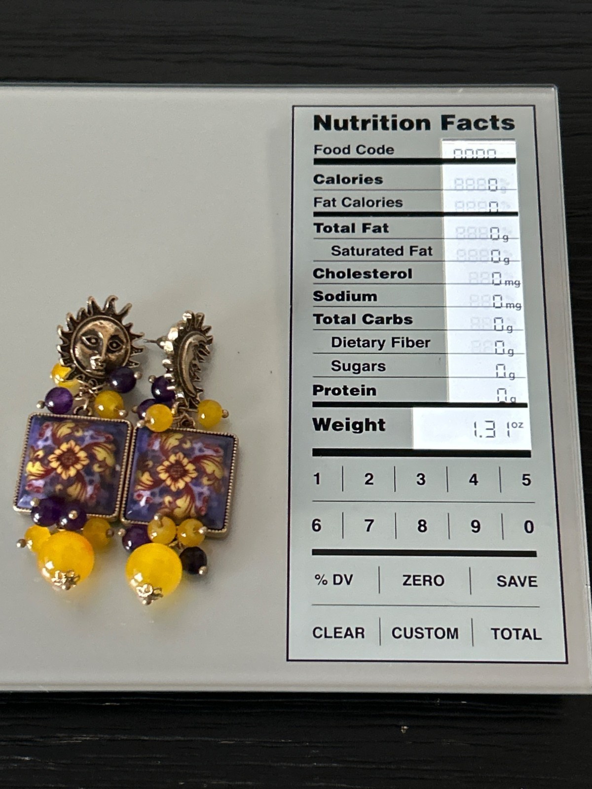 Celestial Sun & Moon Statement Pierced Earrings Y… - image 6