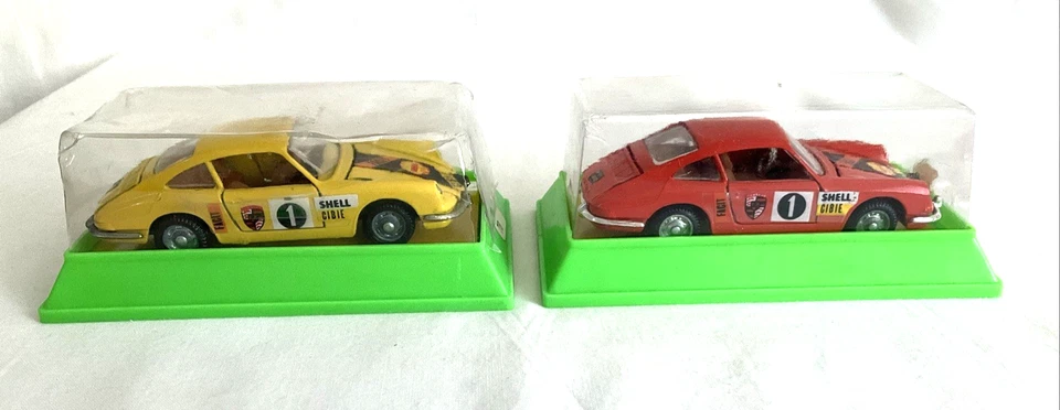 Lote de 2 Mebetoys A78 Porsche 911 S Rally 1/43 De colección mediados de la década de 1970 Italia *MNM*¡NUEVO EN CAJA! Foto 4 de 4