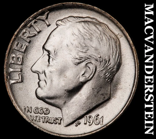 1961 Silver Roosevelt Dime-Choice Gem BU Lustrous No Reserve #i5816