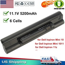 6 Cells Battery for Dell Inpiron Mini 10,11z, Mini 1011 F114H PP19S P03T P03T001