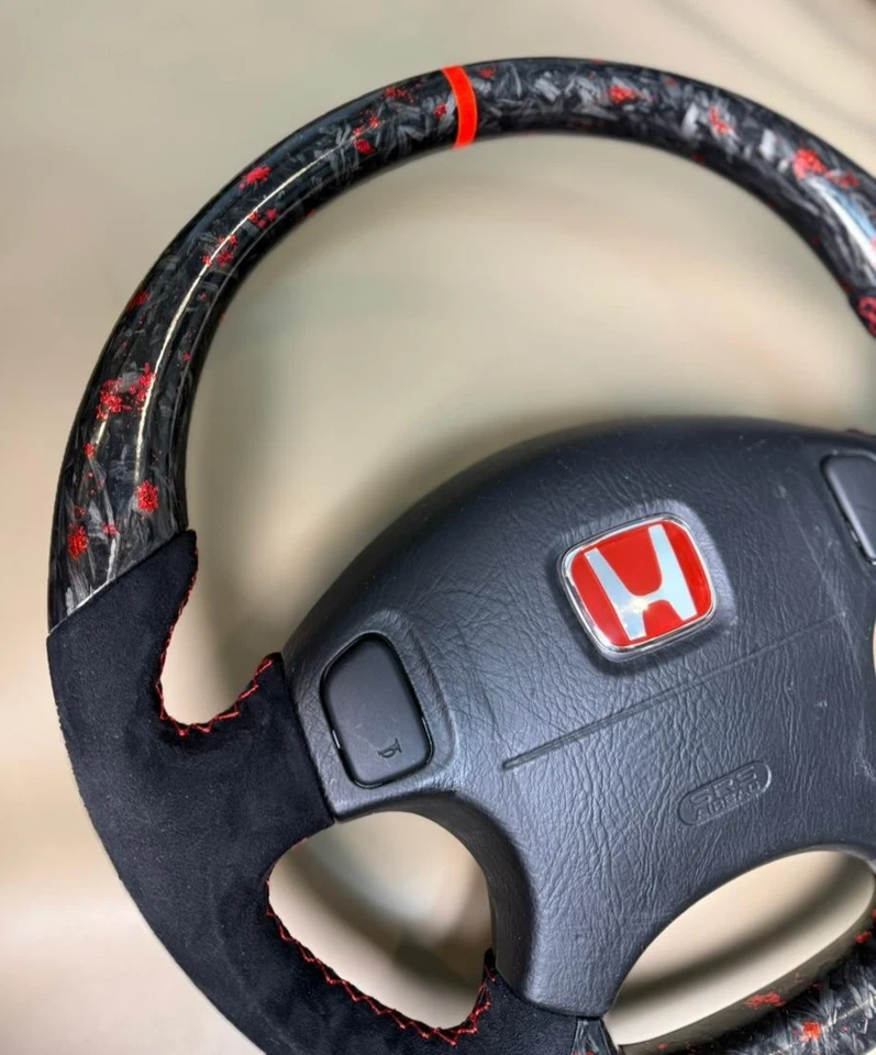 HONDA CIVIC EK 96-2000, Y HONDA CR-V, DIRECCIÓN DE FIBRA DE CARBONO FORJADA POR INMERSIÓN HIDRÁULICA Foto 3 de 4