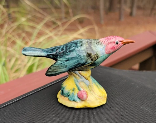 Vintage Stangl Pottery Birds #3591 Brewers Blackbird ~  3.25 in